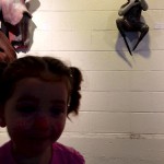 kid with monkey art