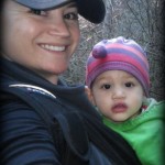 mom and toddler hiking