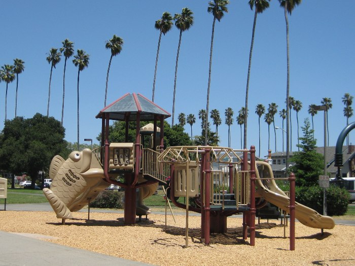 Play structure in Washington Park, Alameda