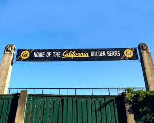 banner that reads Home of the California Golden Bears