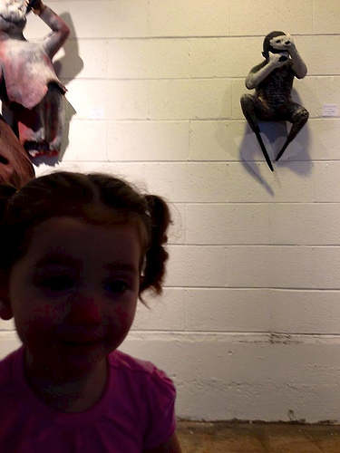 kid with monkey art
