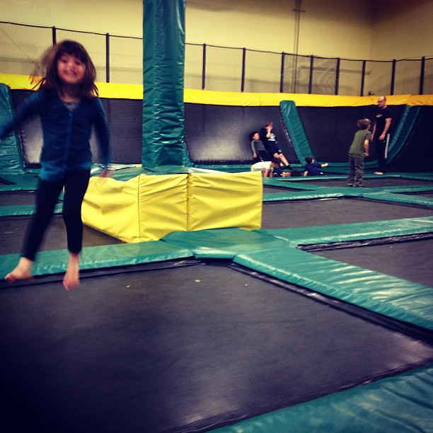 Bay area trampoline park: on the road to LA from SF
