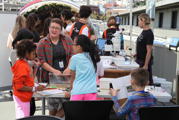 kids doing science outside