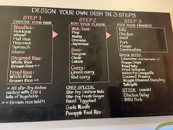 Toss Noodle Bar menu in Berkeley