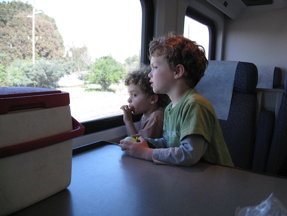 Ride a real train from Emeryville to Martinez with your preschooler