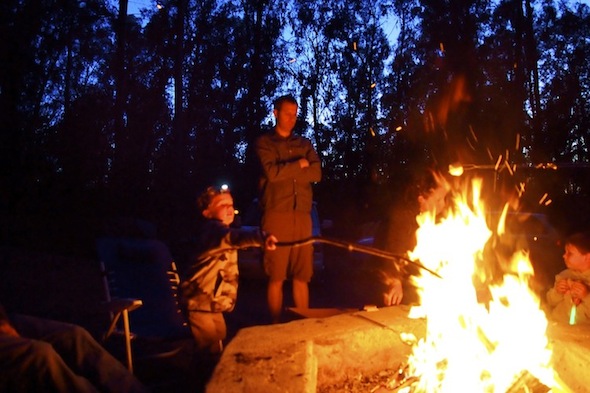 Group camping at Tilden Park includes s'mores