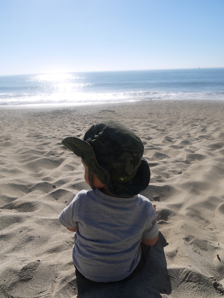 Kids camping at Half Moon Bay