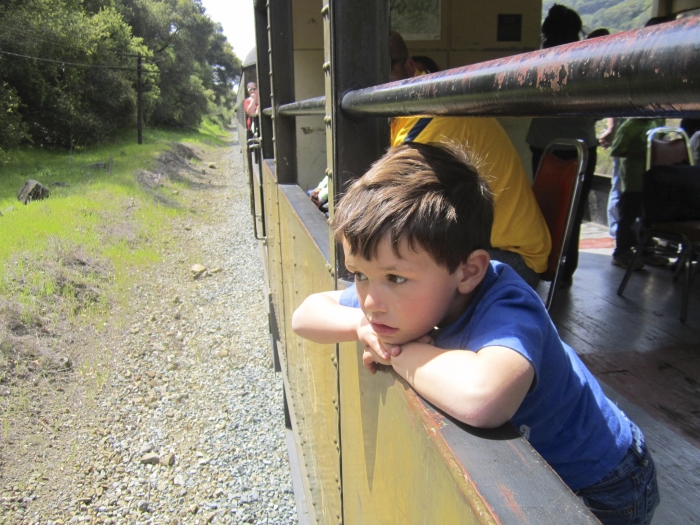 Niles Canyon Railway child looks out window