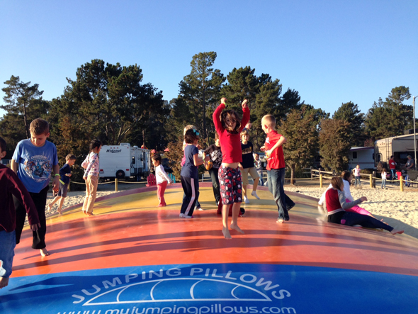 KOA campground - Watsonville has a special jumpy pillow KOA campground - Watsonville has a special jumpy pillow