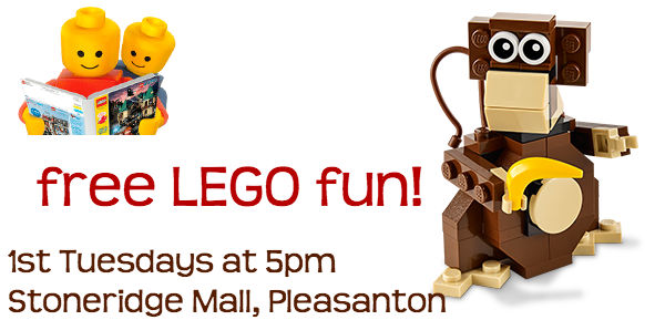 Free LEGO building events at the Pleasanton Store