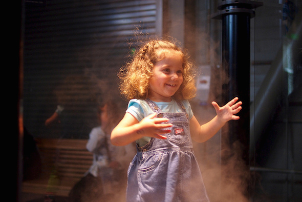 Check out the fog tunnel if you're at the Exploratorium with a 3YO