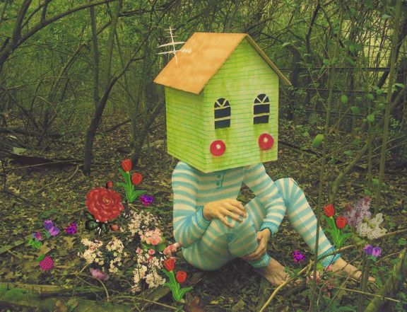 Simple, Creative Halloween Costumes 5 House as a head costume