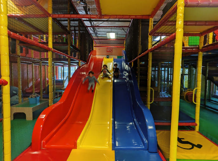 Slides at Peek-a-Boo Factory 