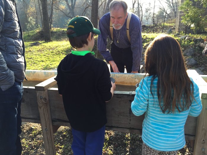 Panning for gold in Columbia, CA