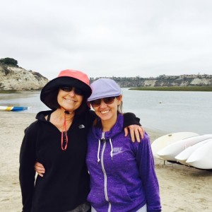 whitney and jackie on the shore