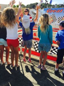 People cheering at the Marin County Fair
