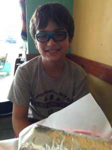 Kid at Taqueria La Familia, a restaurant in South Berkeley