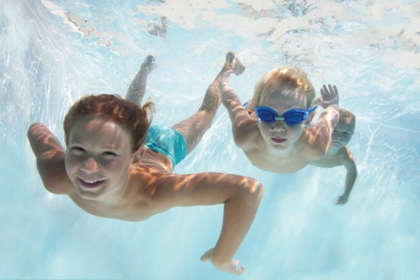 Children swimming in Arizona
