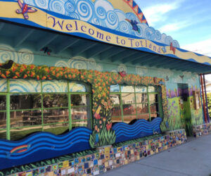 Totland clubhouse features a lovely mural and classes