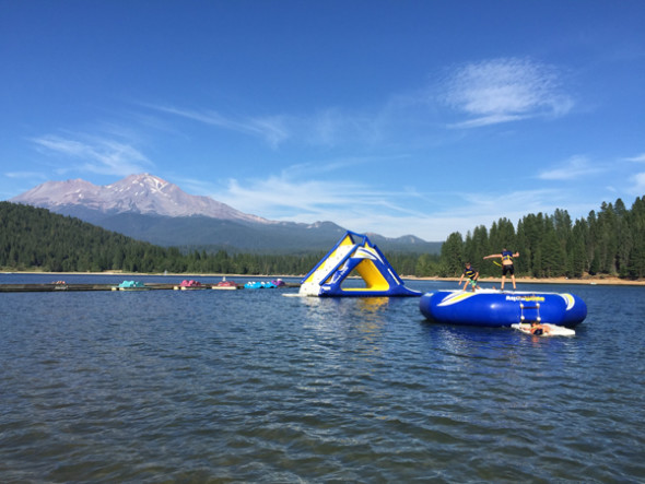 Inflatables in Lake Siskiyou