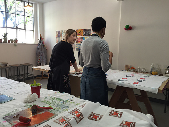 Jen Hewett Block Printing Workshop at Handcraft Studio School