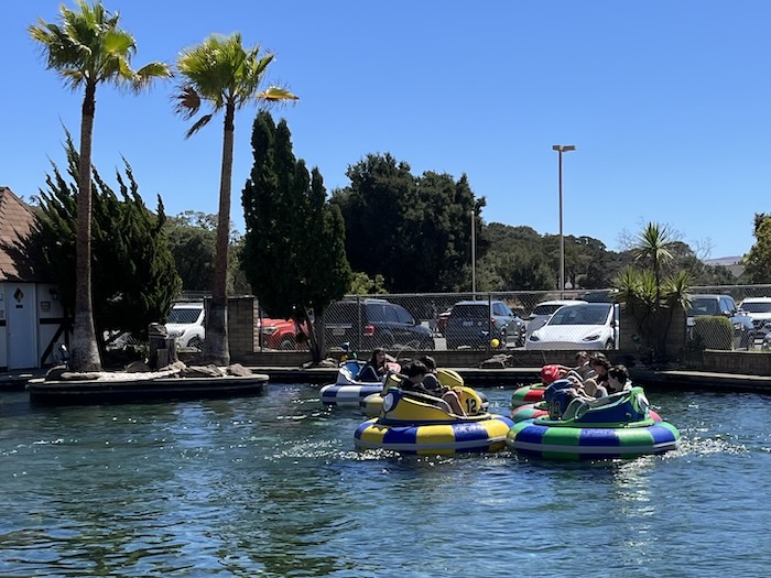 Beware the bumper boats at Scandia Fairfield - they will squirt you