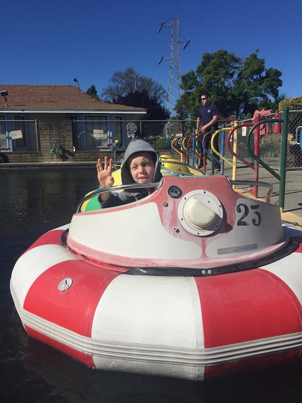 Beware the bumper boats at Scandia Fairfield - they will squirt you