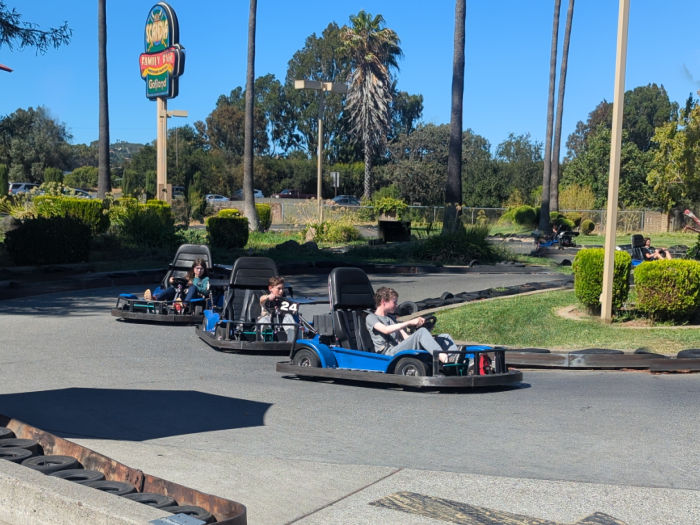 kids go karting at scandia in fairfield