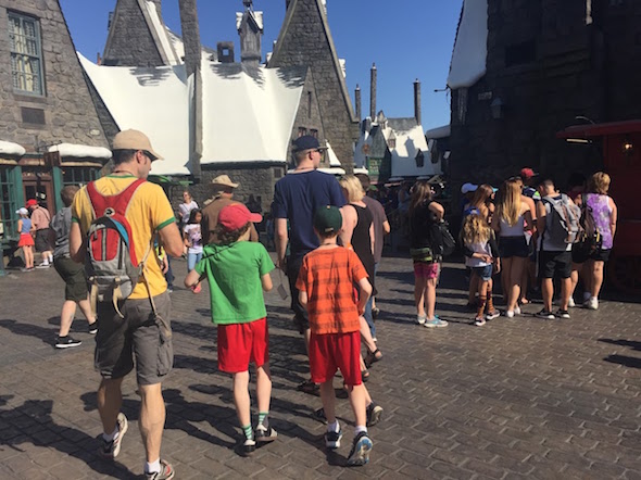 Wandering through Hogsmeade Village at the Wizarding World of Harry Potter