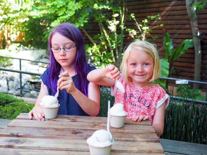 Kids eating ice cream from Lush Gelato in Berkeley