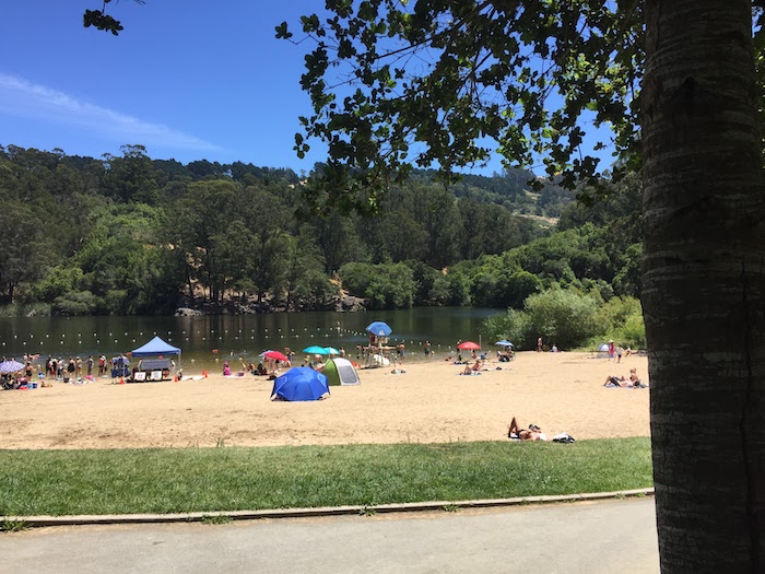 Lake Anza from the sandy shore
