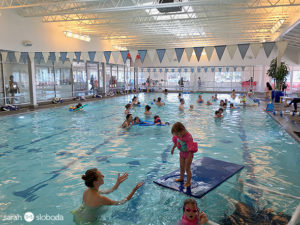 Swimming pool worth the drive: Mill Valley Aquatic Center 3 Making new friends in the pool during AquaBaby swim time