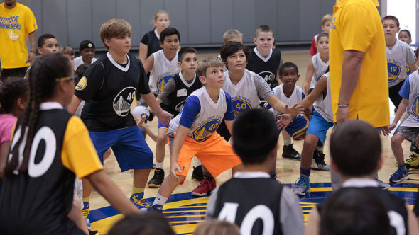 Warriors.com; Basketball Camp session at the Warriors Practice Facility in Oakland