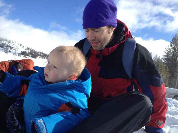 Sledding with toddler at Lake Tahoe