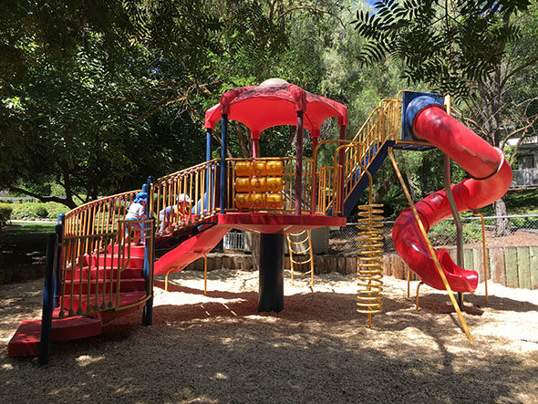 Small World Park red play structure
