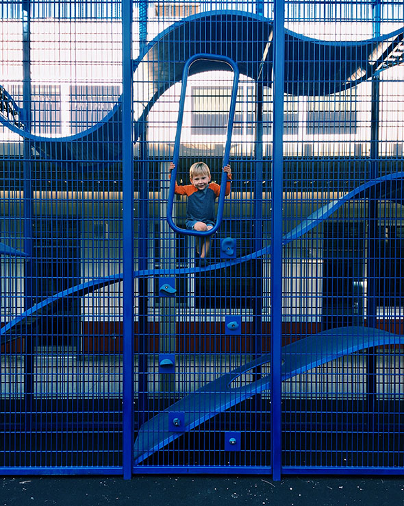 Emeryville's wallholla vertical playground