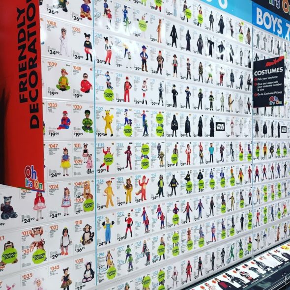 party city costume wall