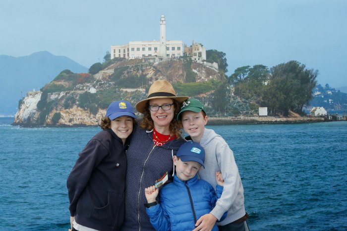 Alcatraz with kids, the iconic shot