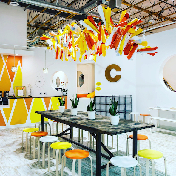 COOP Pleasanton dining and coffee area