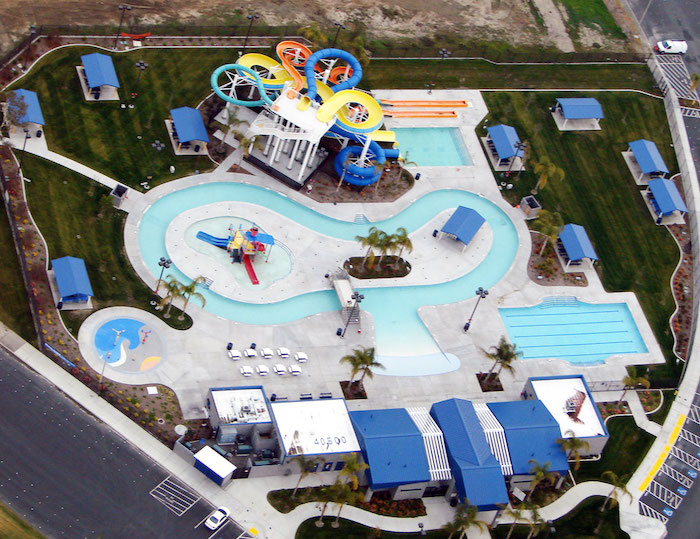 Aerial view of the Aqua Adventure Water Park in Fremont