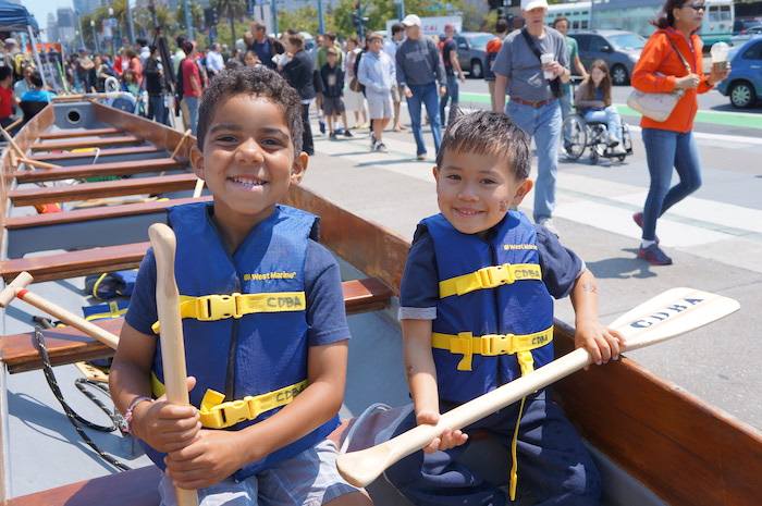Dragon boats on Oakland’s Lake Merritt! 3 two boys in a boat at Dragon Fest