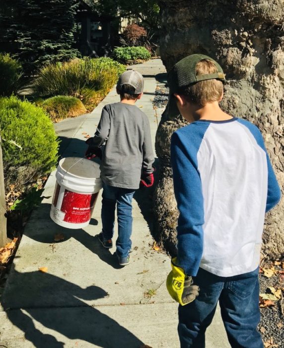 Kids Picking up Trash