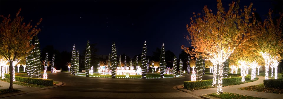 Mountain View Cemetery circle of lights