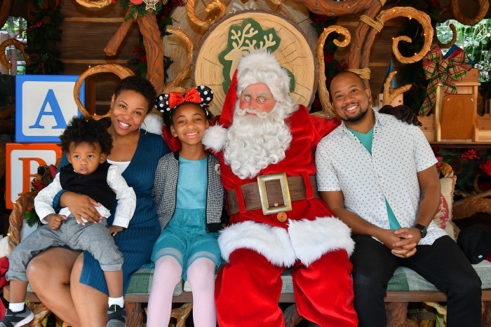 The Festival of Holidays at Disneyland 1 disneyland family with santa claus