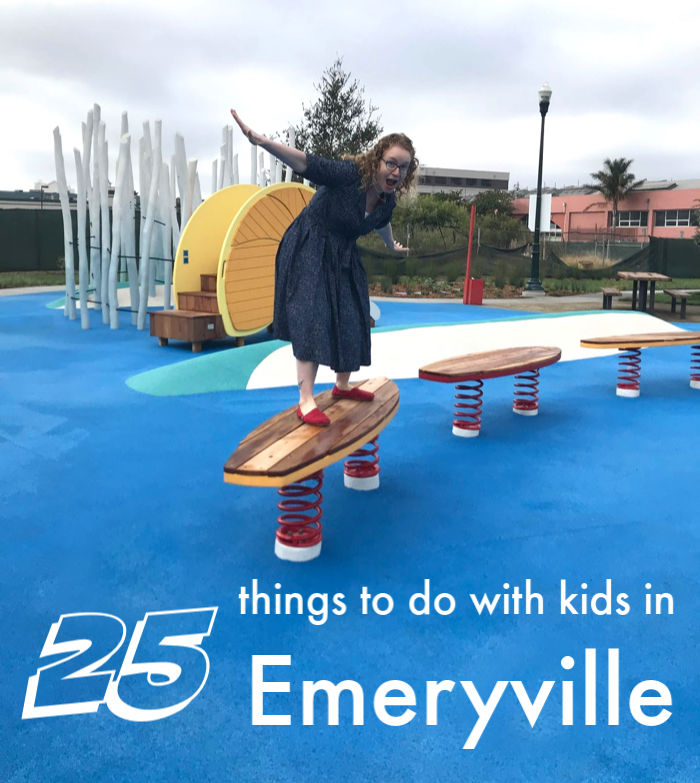 Fun with kids in emeryville Christie park pictured