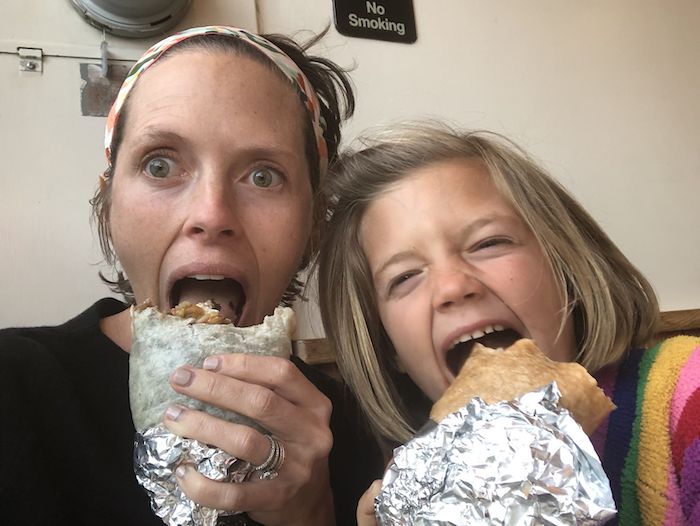 Gordo's Taqueria burrito -- open wide