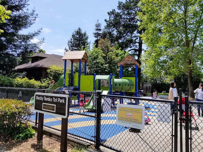 Becky Temko Tot Park offers space to play and picnic.