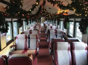 Niles Canyon Christmas train interior
