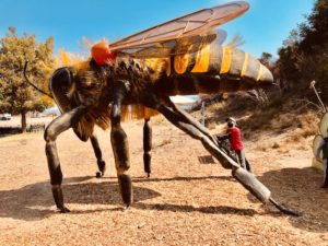 large bee statue