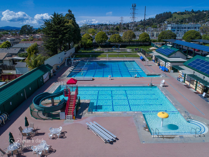 The El Cerrito Swim Center from overhead